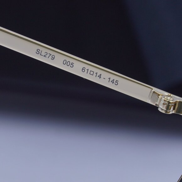 Saint Laurent SL279 005 Aviator Sunglasses - Gold/Grey - Picture 4 of 9